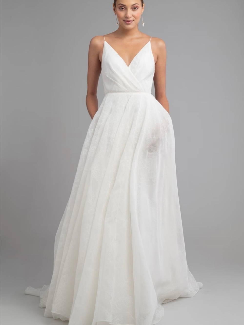 Jenny Yoo Silk Organza Alina Gown in Ivory [SAMPLE]